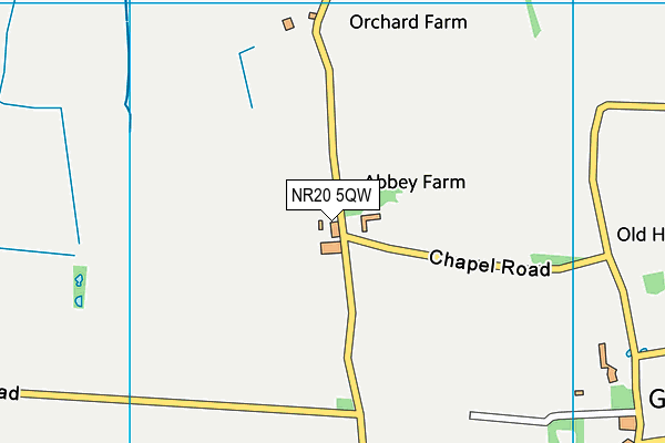 NR20 5QW map - OS VectorMap District (Ordnance Survey) NR20 5QW map - OS VectorMap District (Ordnance Survey)