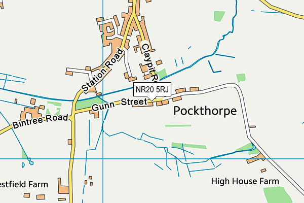 NR20 5RJ map - OS VectorMap District (Ordnance Survey) NR20 5RJ map - OS VectorMap District (Ordnance Survey)