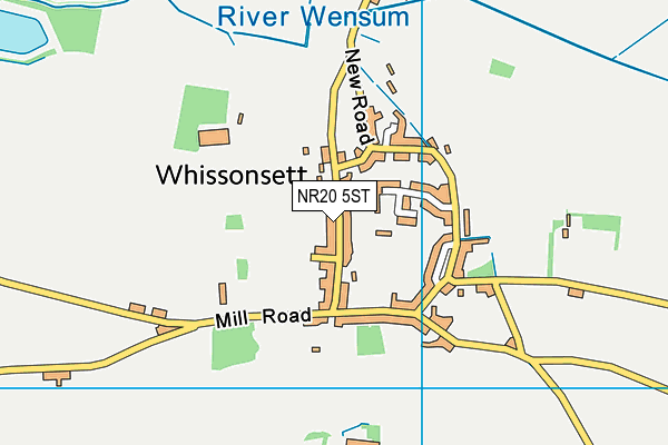 NR20 5ST map - OS VectorMap District (Ordnance Survey) NR20 5ST map - OS VectorMap District (Ordnance Survey)