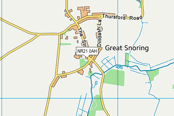 NR21 0AH map - OS VectorMap District (Ordnance Survey)