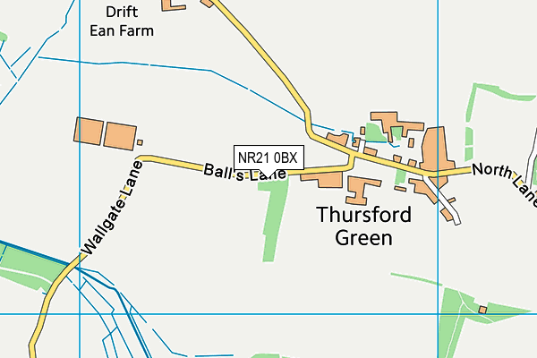 NR21 0BX map - OS VectorMap District (Ordnance Survey)