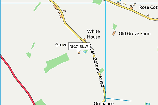 NR21 0EW map - OS VectorMap District (Ordnance Survey)