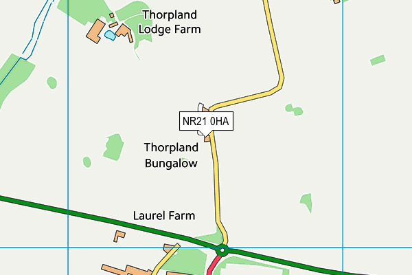 NR21 0HA map - OS VectorMap District (Ordnance Survey)