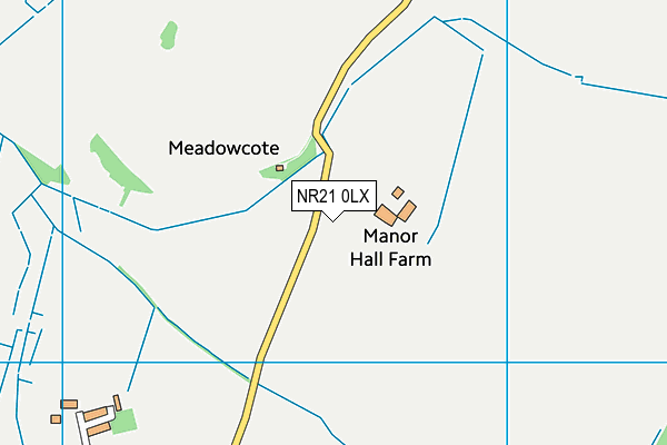 NR21 0LX map - OS VectorMap District (Ordnance Survey)