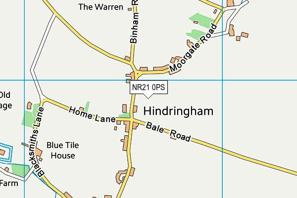 NR21 0PS map - OS VectorMap District (Ordnance Survey)