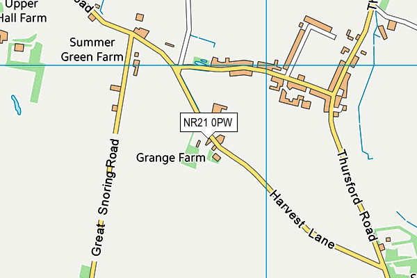NR21 0PW map - OS VectorMap District (Ordnance Survey)