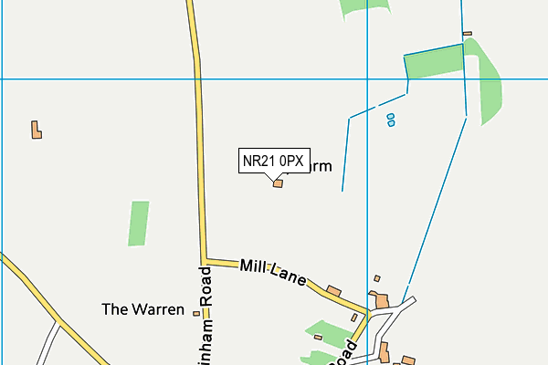 NR21 0PX map - OS VectorMap District (Ordnance Survey)