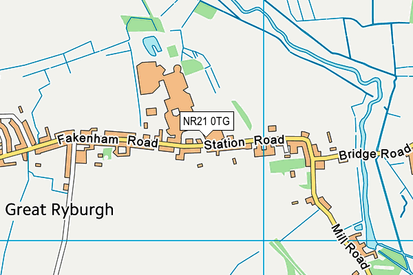 NR21 0TG map - OS VectorMap District (Ordnance Survey)