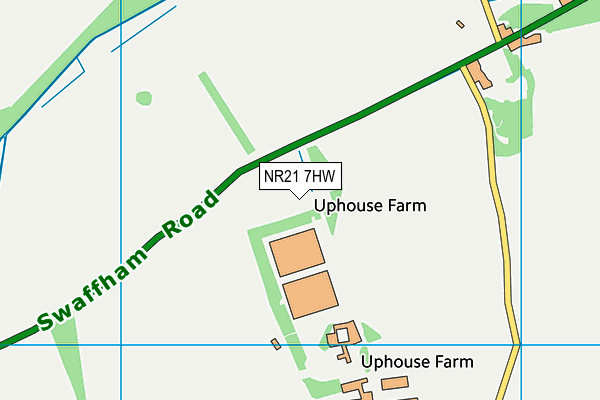 NR21 7HW map - OS VectorMap District (Ordnance Survey)