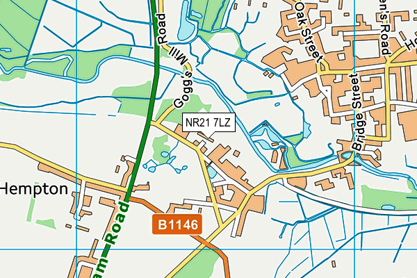 NR21 7LZ map - OS VectorMap District (Ordnance Survey) NR21 7LZ map - OS VectorMap District (Ordnance Survey)