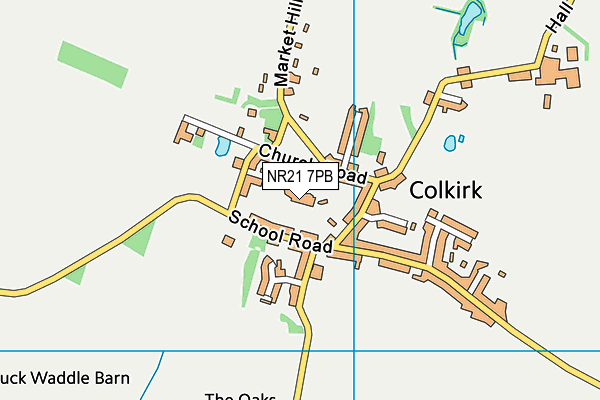 NR21 7PB map - OS VectorMap District (Ordnance Survey)