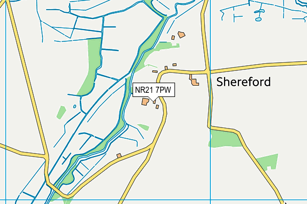 NR21 7PW map - OS VectorMap District (Ordnance Survey)