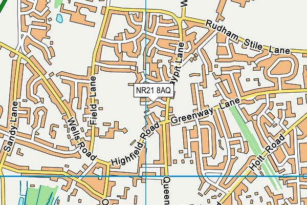 NR21 8AQ map - OS VectorMap District (Ordnance Survey)