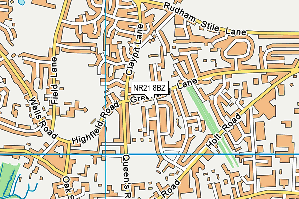 NR21 8BZ map - OS VectorMap District (Ordnance Survey) NR21 8BZ map - OS VectorMap District (Ordnance Survey)