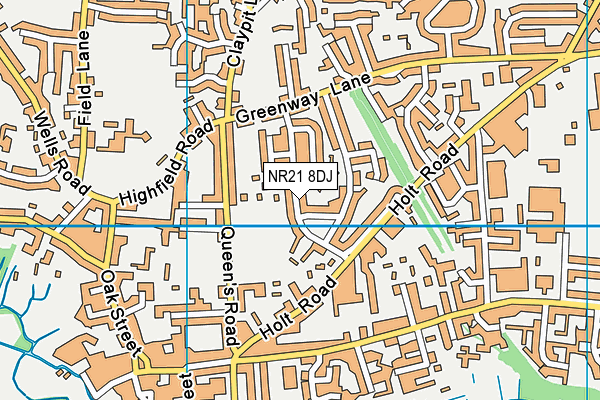 NR21 8DJ map - OS VectorMap District (Ordnance Survey) NR21 8DJ map - OS VectorMap District (Ordnance Survey)