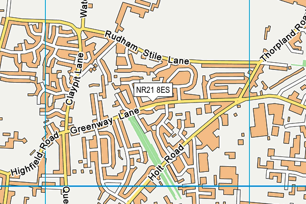 NR21 8ES map - OS VectorMap District (Ordnance Survey) NR21 8ES map - OS VectorMap District (Ordnance Survey)
