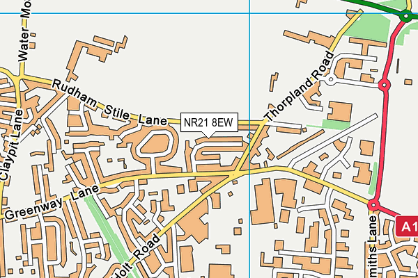 NR21 8EW map - OS VectorMap District (Ordnance Survey) NR21 8EW map - OS VectorMap District (Ordnance Survey)