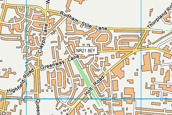 NR21 8EY map - OS VectorMap District (Ordnance Survey) NR21 8EY map - OS VectorMap District (Ordnance Survey)