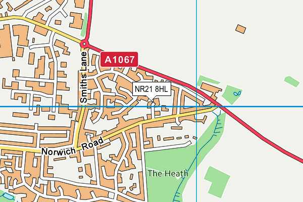 NR21 8HL map - OS VectorMap District (Ordnance Survey) NR21 8HL map - OS VectorMap District (Ordnance Survey)