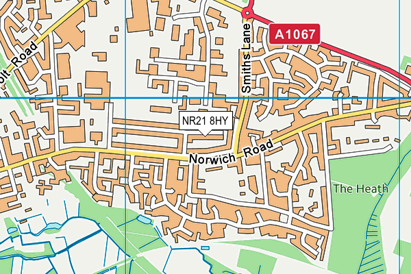 NR21 8HY map - OS VectorMap District (Ordnance Survey) NR21 8HY map - OS VectorMap District (Ordnance Survey)