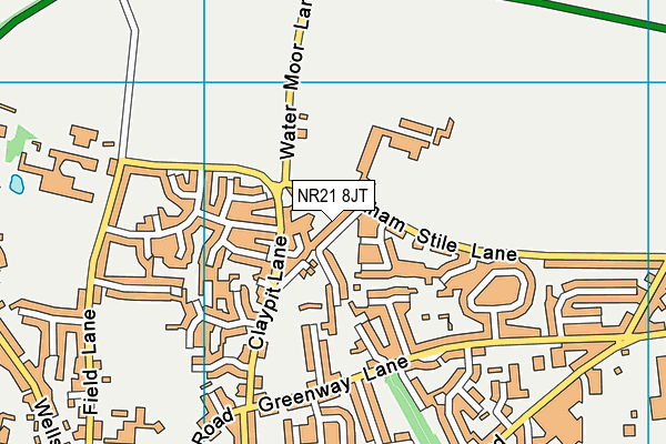 NR21 8JT map - OS VectorMap District (Ordnance Survey) NR21 8JT map - OS VectorMap District (Ordnance Survey)