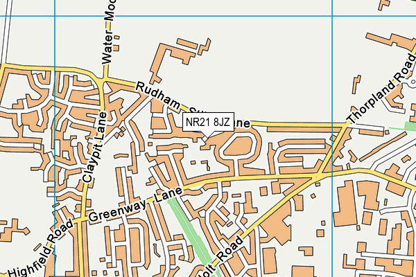 NR21 8JZ map - OS VectorMap District (Ordnance Survey) NR21 8JZ map - OS VectorMap District (Ordnance Survey)