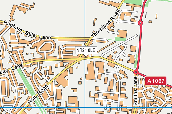 NR21 8LE map - OS VectorMap District (Ordnance Survey) NR21 8LE map - OS VectorMap District (Ordnance Survey)