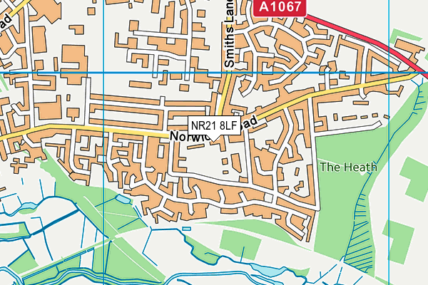 NR21 8LF map - OS VectorMap District (Ordnance Survey) NR21 8LF map - OS VectorMap District (Ordnance Survey)