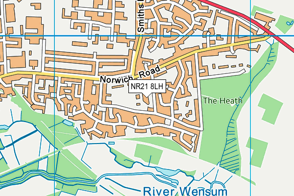 NR21 8LH map - OS VectorMap District (Ordnance Survey) NR21 8LH map - OS VectorMap District (Ordnance Survey)