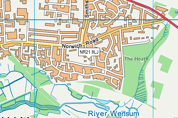 NR21 8LJ map - OS VectorMap District (Ordnance Survey)