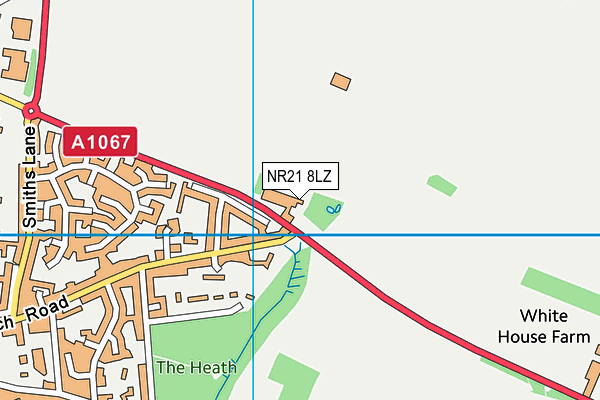 NR21 8LZ map - OS VectorMap District (Ordnance Survey) NR21 8LZ map - OS VectorMap District (Ordnance Survey)