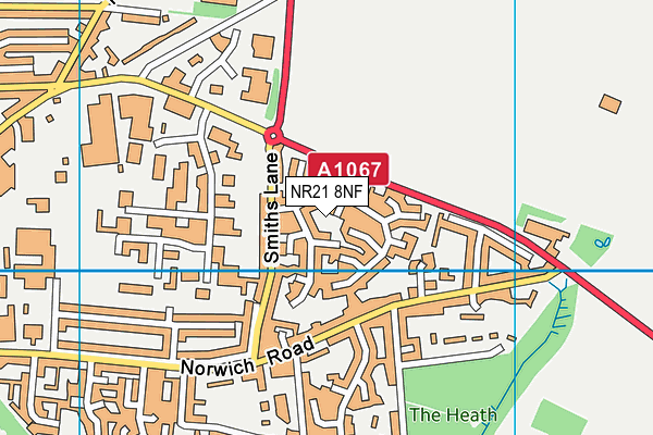 NR21 8NF map - OS VectorMap District (Ordnance Survey) NR21 8NF map - OS VectorMap District (Ordnance Survey)