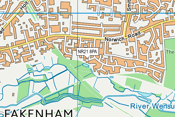 NR21 8PA map - OS VectorMap District (Ordnance Survey)