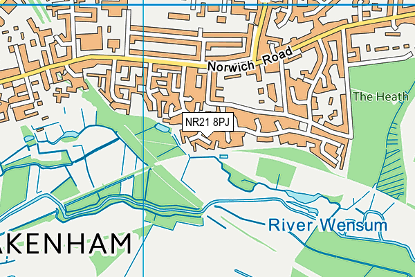NR21 8PJ map - OS VectorMap District (Ordnance Survey) NR21 8PJ map - OS VectorMap District (Ordnance Survey)
