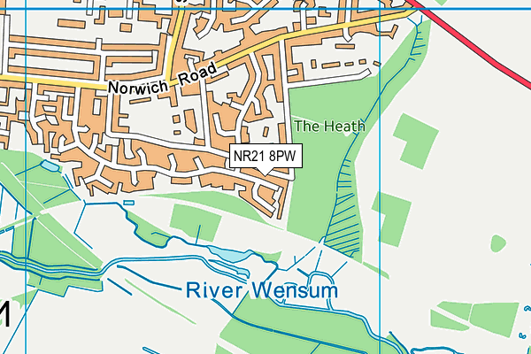NR21 8PW map - OS VectorMap District (Ordnance Survey)