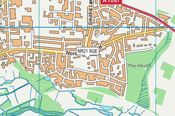NR21 8QE map - OS VectorMap District (Ordnance Survey)