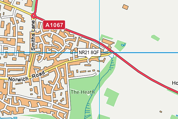 NR21 8QF map - OS VectorMap District (Ordnance Survey)
