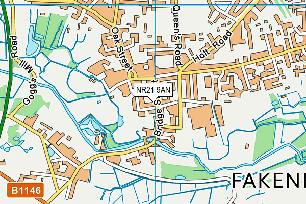NR21 9AN map - OS VectorMap District (Ordnance Survey)
