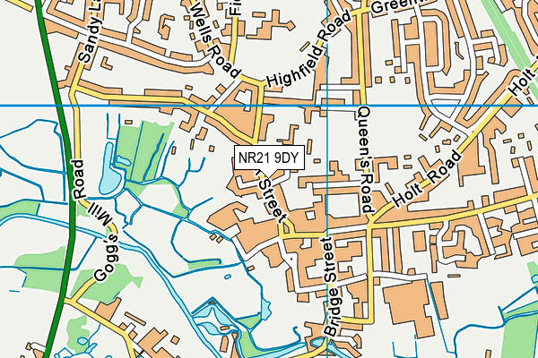 NR21 9DY map - OS VectorMap District (Ordnance Survey)