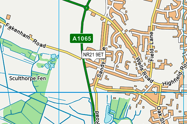 NR21 9ET map - OS VectorMap District (Ordnance Survey) NR21 9ET map - OS VectorMap District (Ordnance Survey)