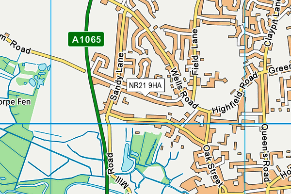NR21 9HA map - OS VectorMap District (Ordnance Survey) NR21 9HA map - OS VectorMap District (Ordnance Survey)