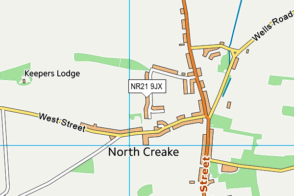 NR21 9JX map - OS VectorMap District (Ordnance Survey)