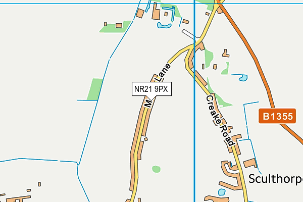 NR21 9PX map - OS VectorMap District (Ordnance Survey) NR21 9PX map - OS VectorMap District (Ordnance Survey)