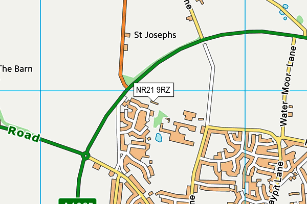 NR21 9RZ map - OS VectorMap District (Ordnance Survey)