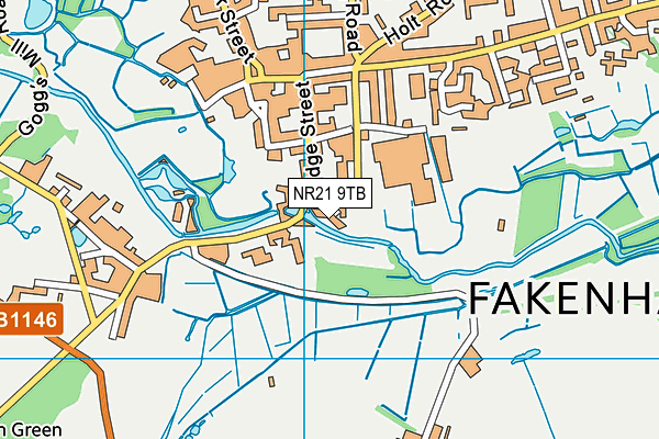 NR21 9TB map - OS VectorMap District (Ordnance Survey)