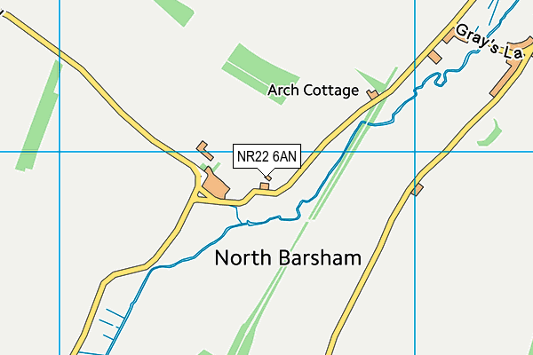 NR22 6AN map - OS VectorMap District (Ordnance Survey)