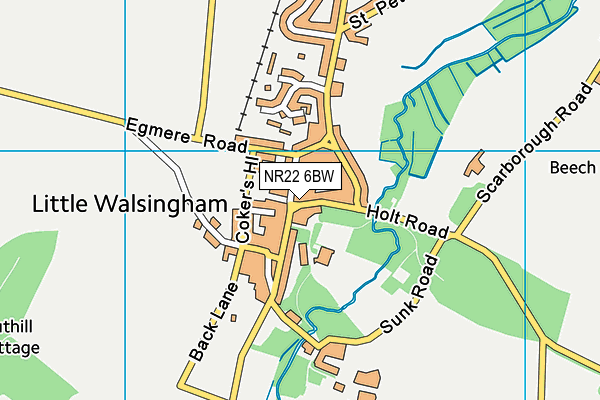 NR22 6BW map - OS VectorMap District (Ordnance Survey) NR22 6BW map - OS VectorMap District (Ordnance Survey)
