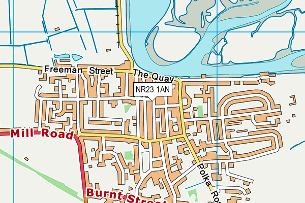 NR23 1AN map - OS VectorMap District (Ordnance Survey) NR23 1AN map - OS VectorMap District (Ordnance Survey)