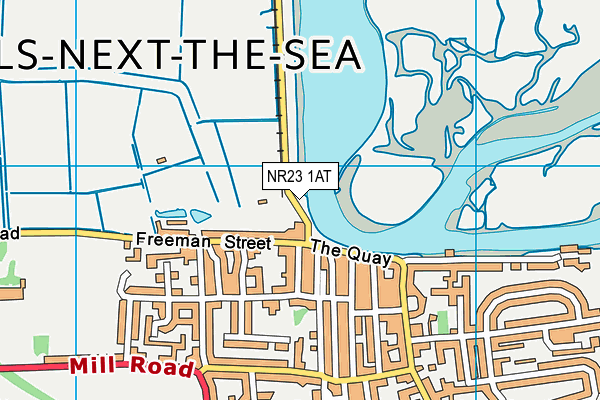 NR23 1AT map - OS VectorMap District (Ordnance Survey)