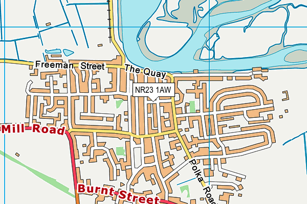 NR23 1AW map - OS VectorMap District (Ordnance Survey) NR23 1AW map - OS VectorMap District (Ordnance Survey)